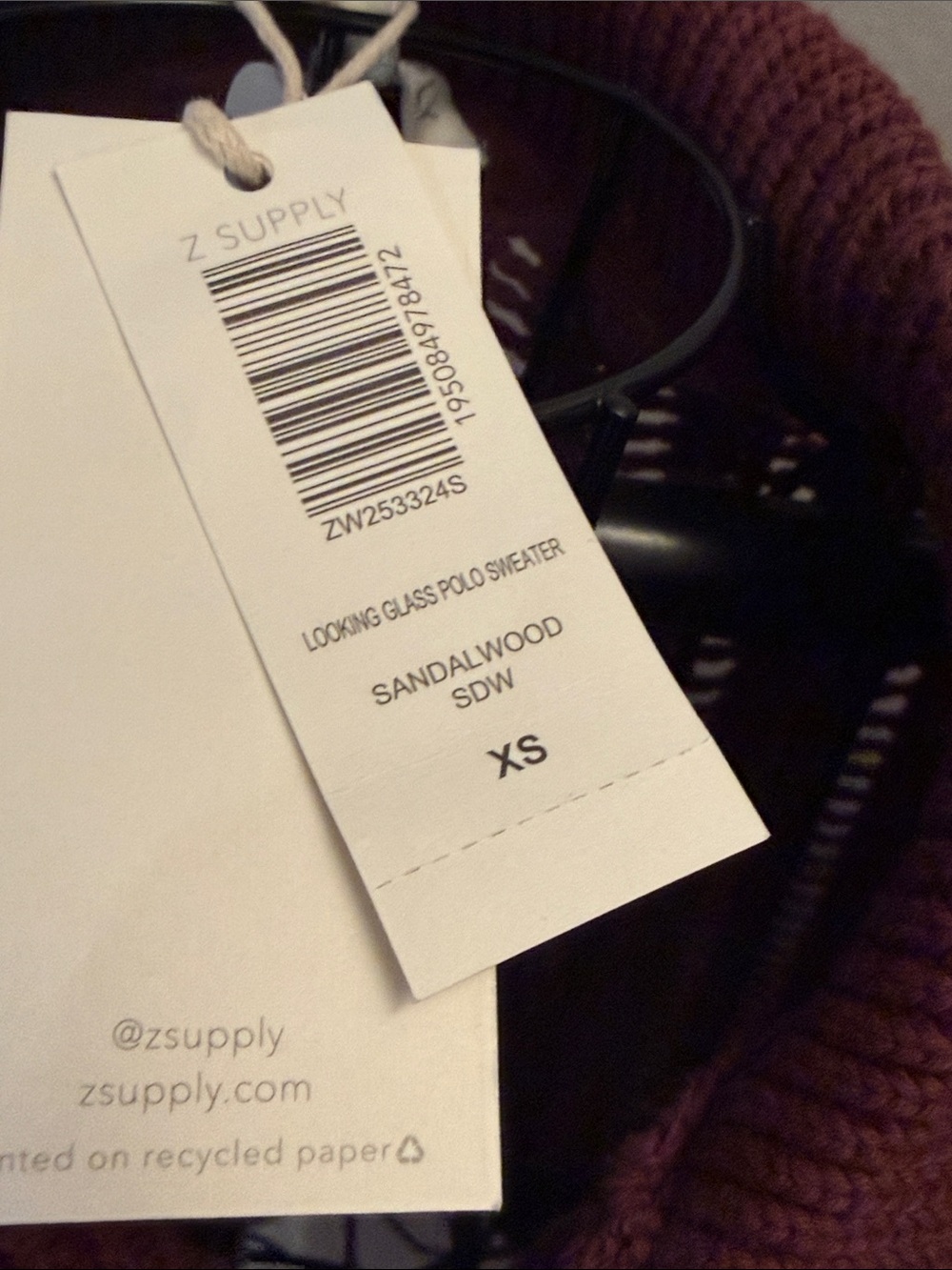 Z Supply Open-Knit Polo Sweater in Brown - Picture 2 of 2